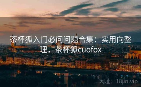 茶杯狐入门必问问题合集：实用向整理，茶杯狐cuofox