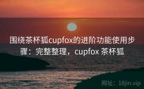 围绕茶杯狐cupfox的进阶功能使用步骤：完整整理，cupfox 茶杯狐
