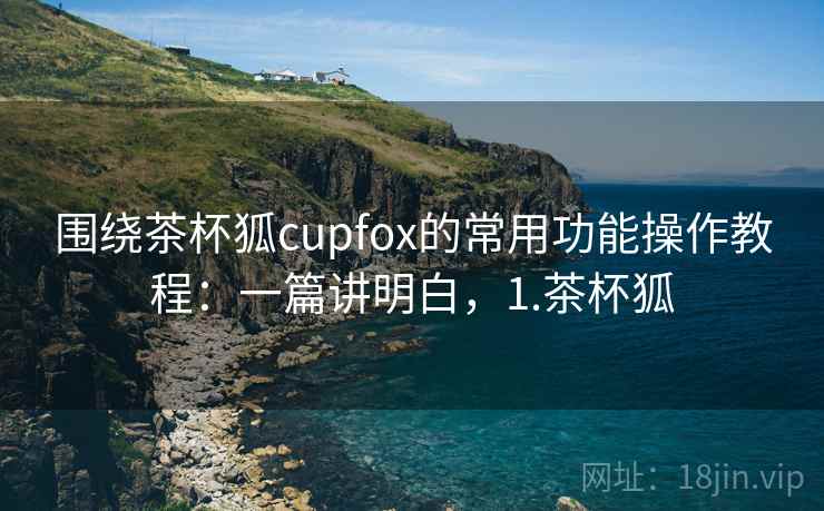 围绕茶杯狐cupfox的常用功能操作教程:一篇讲明白,1.茶杯狐 围绕茶杯狐cupfox的常用功能操作教程:一篇讲明白,1.茶杯狐